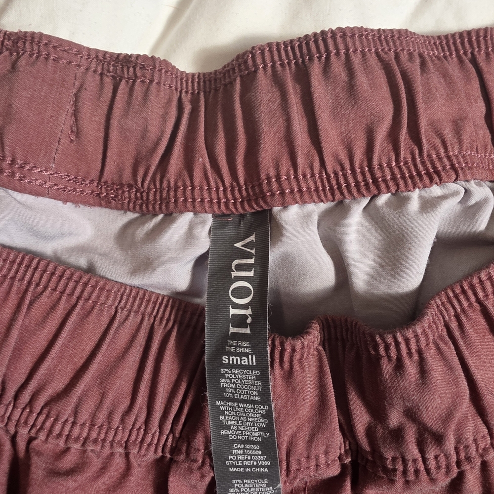 Vuori Men's Athletic Shorts in Mauve Rose - Picture 2 of 3